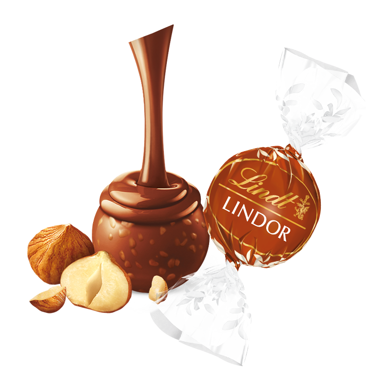 Hazelnut Milk Chocolate LINDOR Truffles 800-pc Case (353 oz)