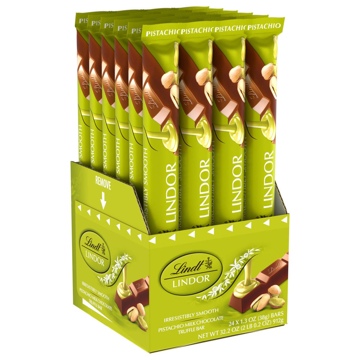 LINDOR Pistachio Stick 24-pc Case (31.2 oz)
